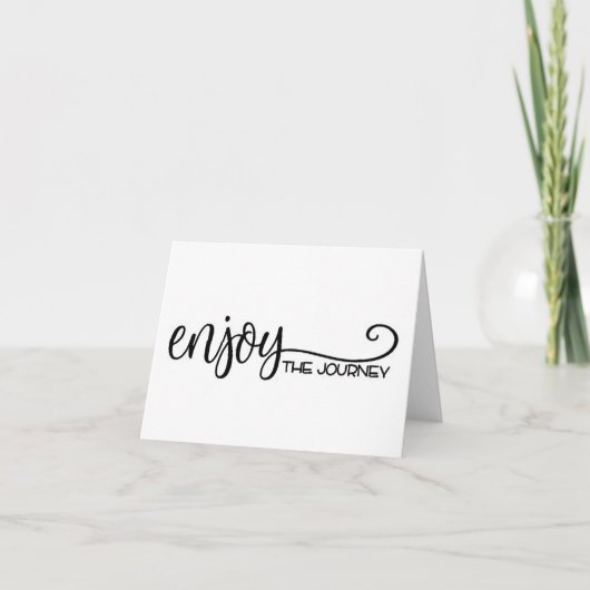 **GENIESSEN SIE DIE REISE** GRATULIERUNGEN FEIERTAGSKARTE (Vorderseite)