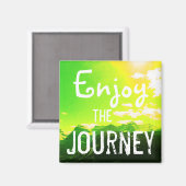 Genießen Sie die Reise mit dem Gelben Himmel Magnet (Vorderseite/Rückseite)