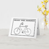 Genießen Sie die Reise, Words Bicycle, Abschluss Karte (Gelbe Blume)