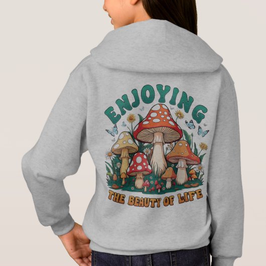 genießen Sie die Schönheit des Lebens Mädchen hood Hoodie (Rückseite)