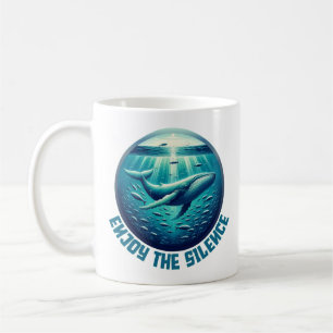 Genießen Sie die Stille - Majestic Whale Ocean Art Kaffeetasse