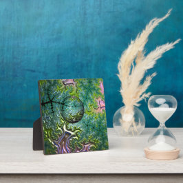 Genießen Sie die Tischplatte mit Easel Fotoplatte