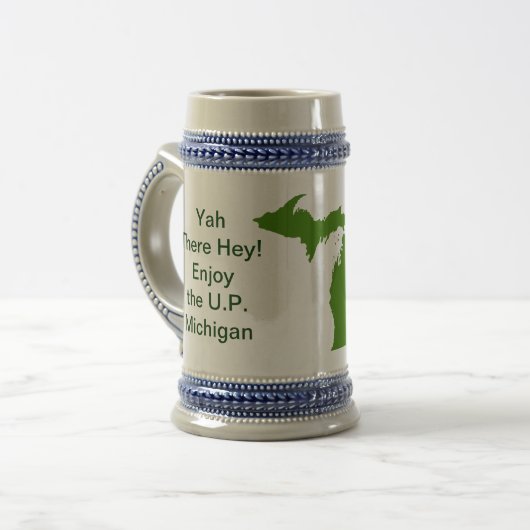 Genießen Sie die U.P. Michigan mit Da Yoopers Bierglas (Vorderseite Links)