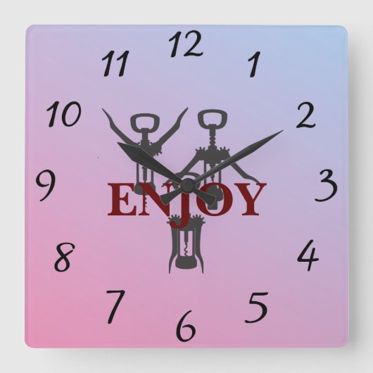 Genießen Sie die Wall Uhr (Vorderseite)