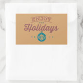 Genießen Sie die Weihnachten 2015-Sticker Rechteckiger Aufkleber (Tasche)