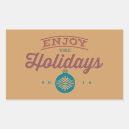Genießen Sie die Weihnachten 2015-Sticker Rechteckiger Aufkleber