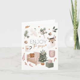 Genießen Sie die Weihnachtskarte der Saison Karte