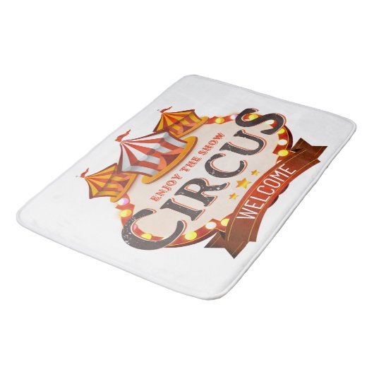 Genießen Sie die Zirkusgeschenkmatte Badematte (Schrägansicht)