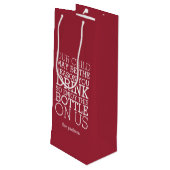 Genießen Sie diese Flasche auf uns | Funny Teacher Geschenktüte Für Weinflaschen (Rückseite Schrägansicht)