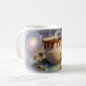 Genießen Sie diesen kosmischen Kaffeetraum-Mug Kaffeetasse (Vorderseite Links)