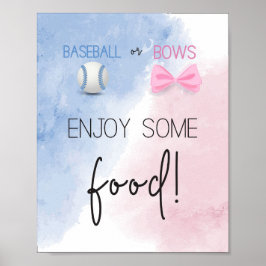 Genießen Sie ein Fressbaseball oder ein Fieberzeic Poster