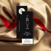Genießen Sie ein Getränk auf unserem Logo Black Dr Mini Visitenkarte