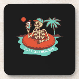 Genießen Sie ein kaltes mit Skelett Floating Getränkeuntersetzer