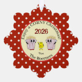 Genießen Sie ein mageres Weihnachten! Popcorn Pape Ornament Karte (Rückseite)