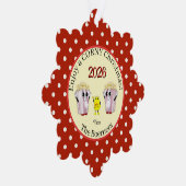 Genießen Sie ein mageres Weihnachten! Popcorn Pape Ornament Karte (Rechts)