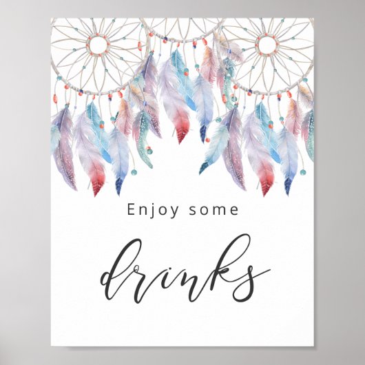 Genießen Sie ein paar Drinks Dreamcatcher Baby Dus Poster (Vorne)