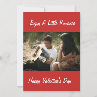 GENIESSEN SIE EIN WENIG ROMANTIK VALENTINSTAG FEIERTAGSKARTE