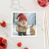 Genießen Sie eine Candy Cane im Schneewald Serviette (Beispiel)