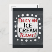 Genießen Sie eine Eiscreme heute Postkarte (Vorne/Hinten)