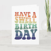 Genießen Sie eine Swell Birthday Moderne Regenboge Karte (Vorderseite)