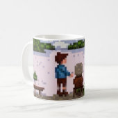 Genießen Sie einen Ausblick mit jedem Brew. Kaffeetasse (Vorderseite Links)