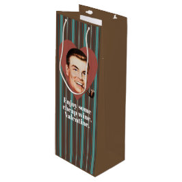 Genießen Sie einen billigen Wein Valentine. Geschenktüte Für Weinflaschen