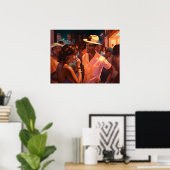 Genießen Sie einen coolen Miami-Abend mit Freunden Poster (Heimbüro)