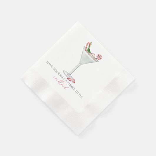 Genießen Sie einen fröhlichen Cocktail zu Weihnach Serviette (Ecke)