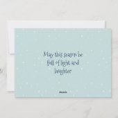 Genießen Sie einen gemütlichen Weihnachtsschneeman Feiertagskarte (Rückseite)