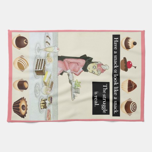 Genießen Sie einen Imbiss oder sehen Sie wie ein S Geschirrtuch (Horizontal)