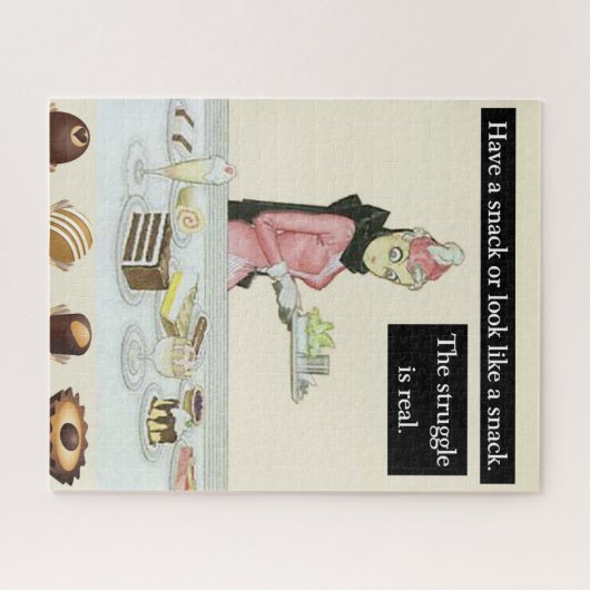 Genießen Sie einen Imbiss oder sehen Sie wie ein S Puzzle (Horizontal)