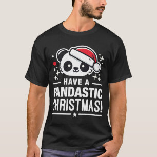 Genießen Sie einen pandastischen Weihnachten Panda T-Shirt