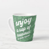 Genießen Sie einen Pokal des Glücks | Motivierend  Milchtasse (Linke Ecke)