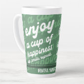 Genießen Sie einen Pokal des Glücks | Motivierend  Milchtasse (Linke Ecke)