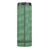 Genießen Sie einen Pokal des Glücks | Motivierend Thermosbecher (Rückseite)