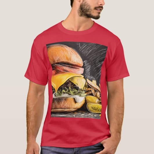 Genießen Sie einen saftigen Cheeseburger mit frisc T-Shirt (Vorderseite)