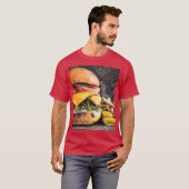 Genießen Sie einen saftigen Cheeseburger mit frisc T-Shirt (Vorne ganz)