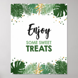 Genießen Sie einige süße Leckereien Tropical Safar Poster