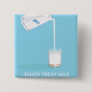 Genießen Sie frische Milch Vintag Kommerziell Button