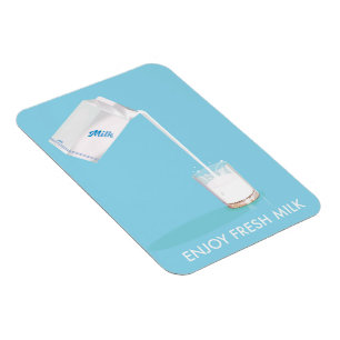 Genießen Sie frische Milch Vintag Kommerziell Magnet