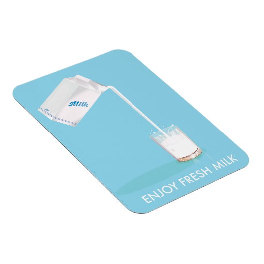 Genießen Sie frische Milch Vintag Kommerziell Magnet (Rechte Seite)