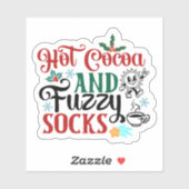 Genießen Sie heiße Kakao und Fuzzy Socken! Aufkleber (Blatt)