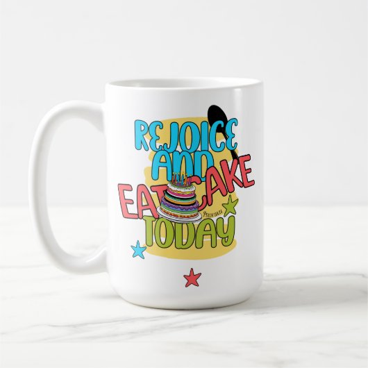 Genießen Sie heute Kuchen - Psalm 118:24 Kaffeetasse (Links)