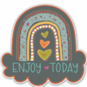 Genießen Sie heute Rainbow Inspirivity Förderung Aufkleber (Vorderseite)
