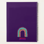 Genießen Sie heute Spaß Niedliche Regenbogenherzen Planer (Rückseite)