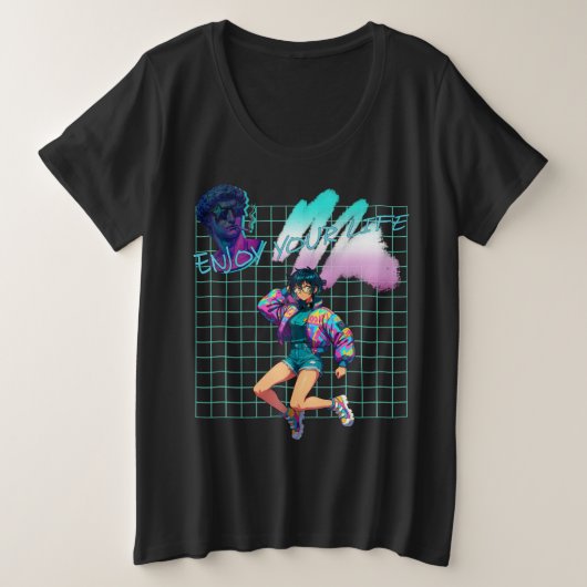 Genießen Sie Ihr Leben Große Größe T-Shirt (Design vorne)