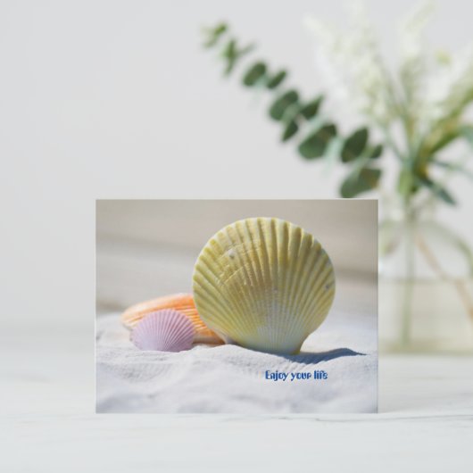 Genießen Sie Ihr Leben Postkarte (Stehend Vorderseite)