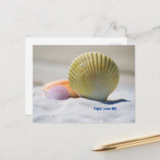 Genießen Sie Ihr Leben Postkarte (Vorderseite/Rückseite Beispiel)