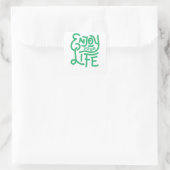 Genießen Sie Ihr Leben Quadratischer Aufkleber (Tasche)