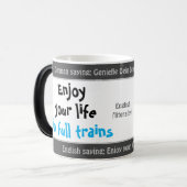 Genießen Sie Ihr Leben voll - so lustig wie Deutsc Verwandlungstasse (Vorderseite Links)